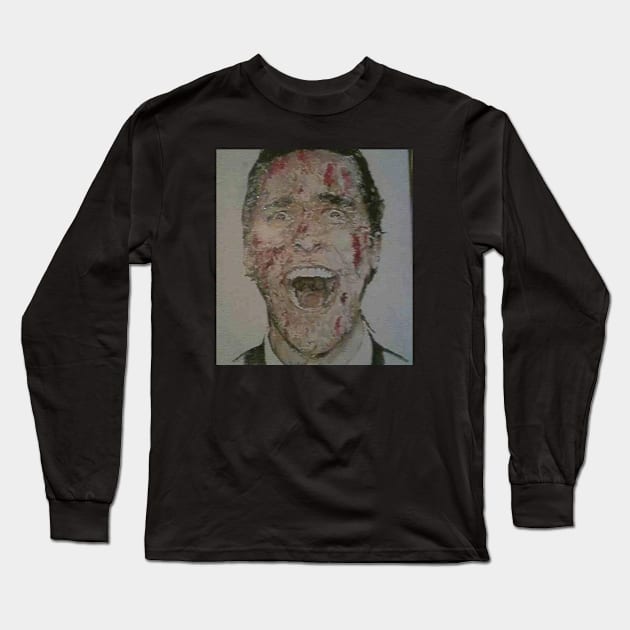 American psycho Long Sleeve T-Shirt by Mike Nesloney Art